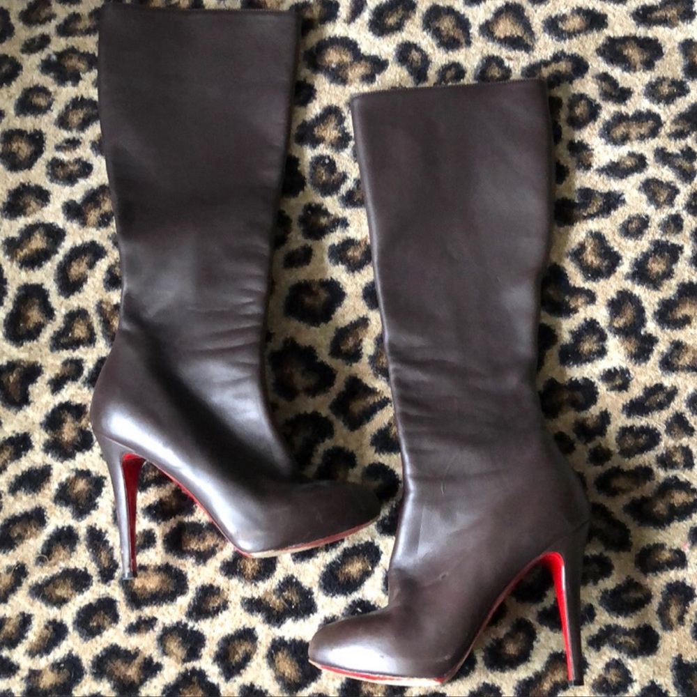 Christian Louboutin Brown Leather Boots 36.5
